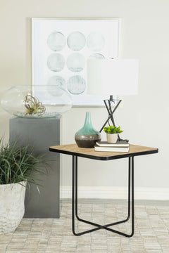 Elyna Square Stone Top Accent Side Table Beige - What&