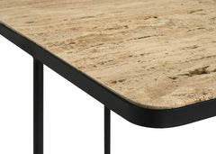 Elyna Square Stone Top Accent Side Table Beige - What&