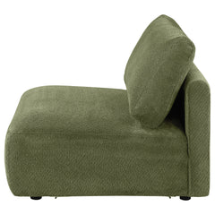 Elysia Fabric Upholstered Modular Armless Chair Green - What&