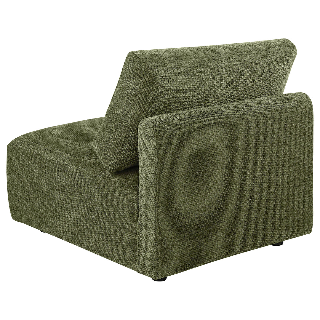 Elysia Fabric Upholstered Modular Armless Chair Green - What&