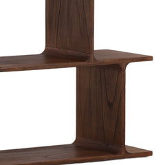 Emelise Bookcase - Open Shelving in Brown - detail 2 studio view - Bookcase by Dovetail - Whats New Furniture Portland OR