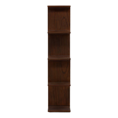 Emelise Bookcase - Open Shelving in Brown - side profile studio view - Bookcase by Dovetail - Whats New Furniture Portland OR