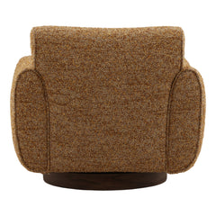 Ercilia Swivel Chair in Ginger back studio view - bouclé swivel chair by Dovetail - Whats New Furniture Portland OR
