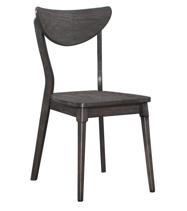 Eureka Dining Chair in Dark Grey side angle - bentwood dining chair by Coaster - Whats New Furniture Portland OR