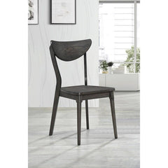 Eureka Dining Chair in Dark Grey room setting - bentwood dining chair by Coaster - Whats New Furniture Portland OR