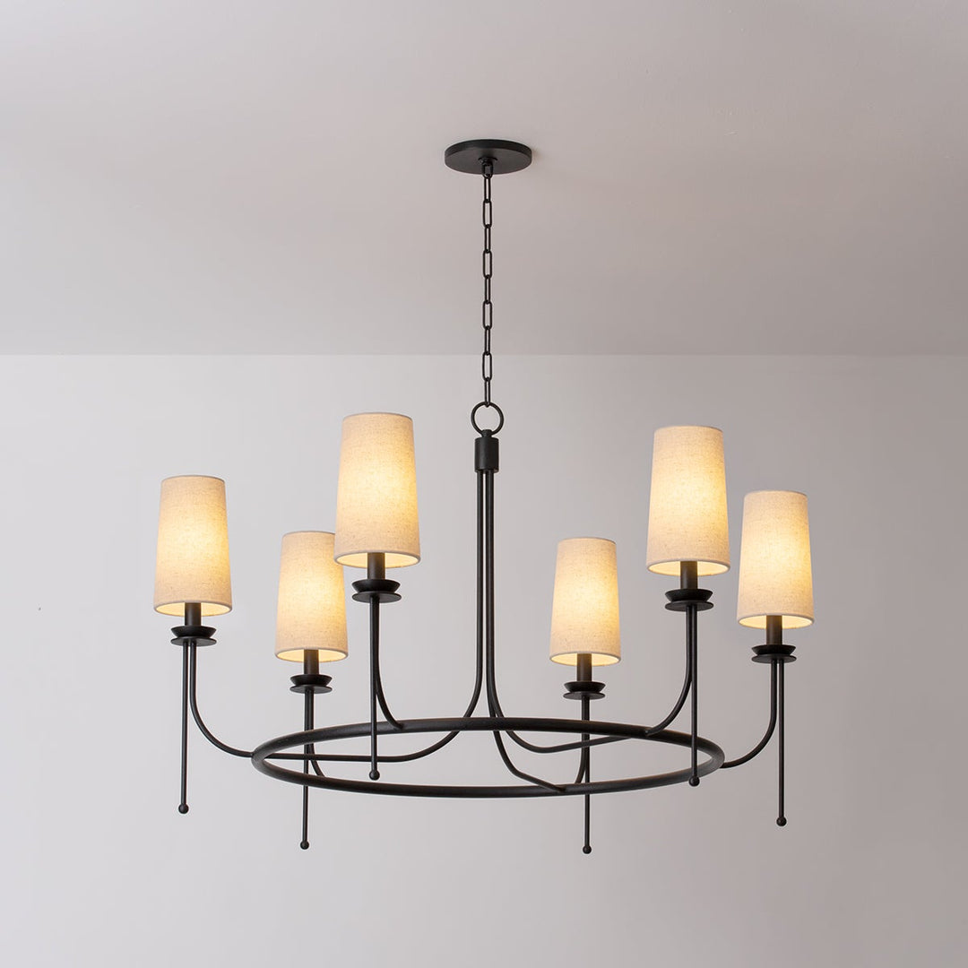 Calder 6-Light Chandelier, Forged Iron by Troy Lighting - view 2