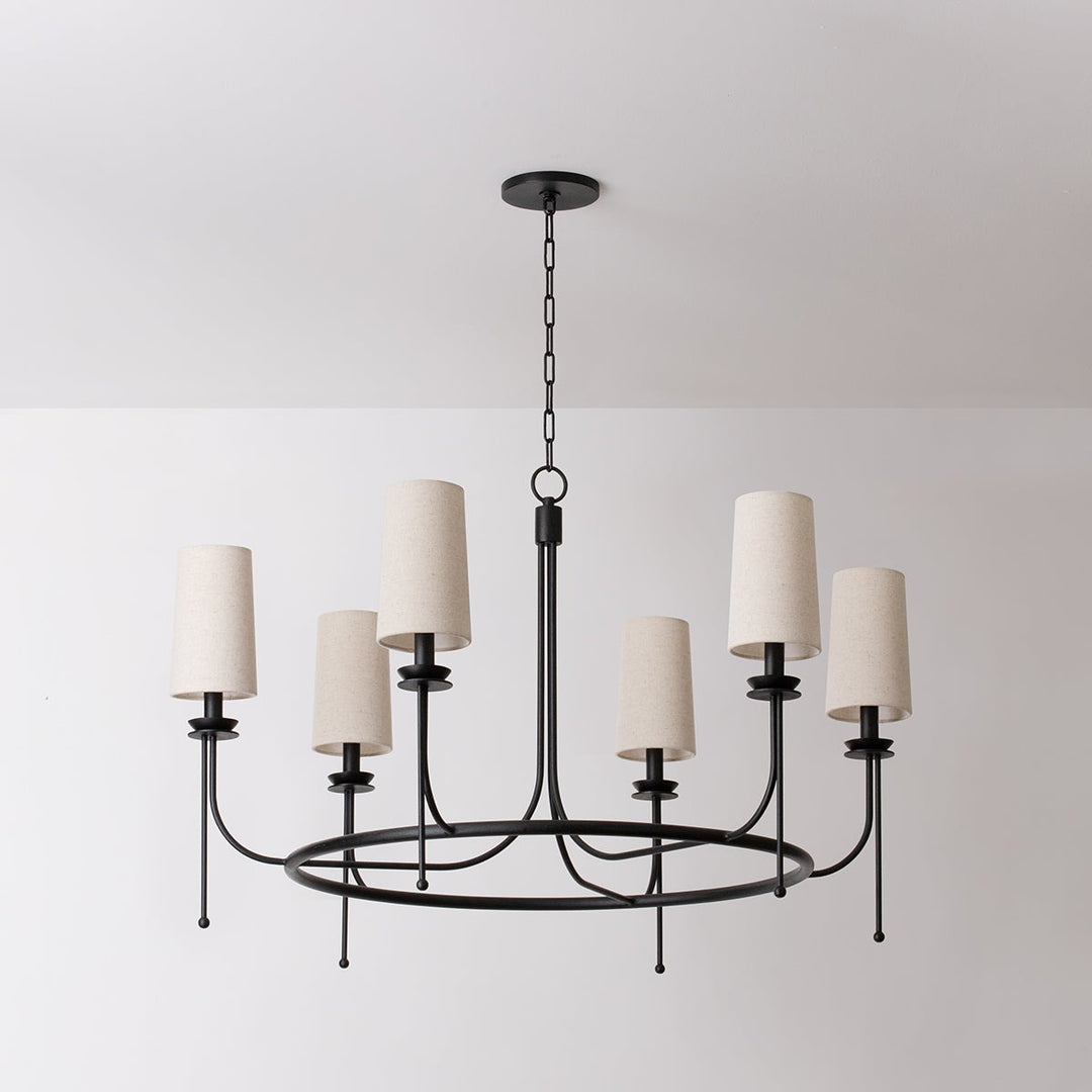 Calder 6-Light Chandelier, Forged Iron by Troy Lighting - view 3