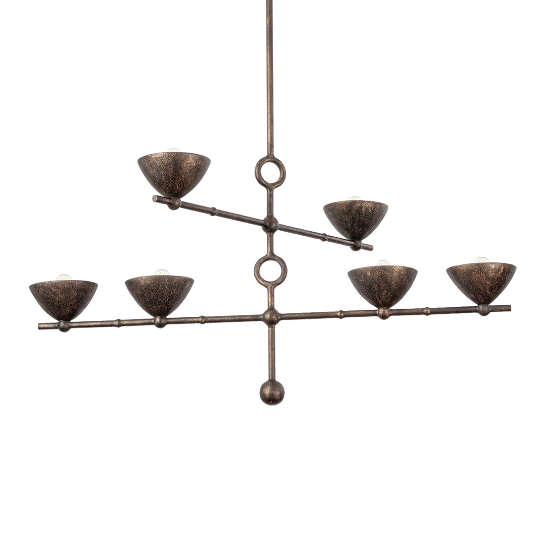 Vishal 6-Light Chandelier, Black Patina Gold by Troy Lighting - product view
