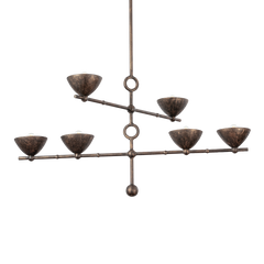 Vishal 6-Light Chandelier, Black Patina Gold by Troy Lighting - product view