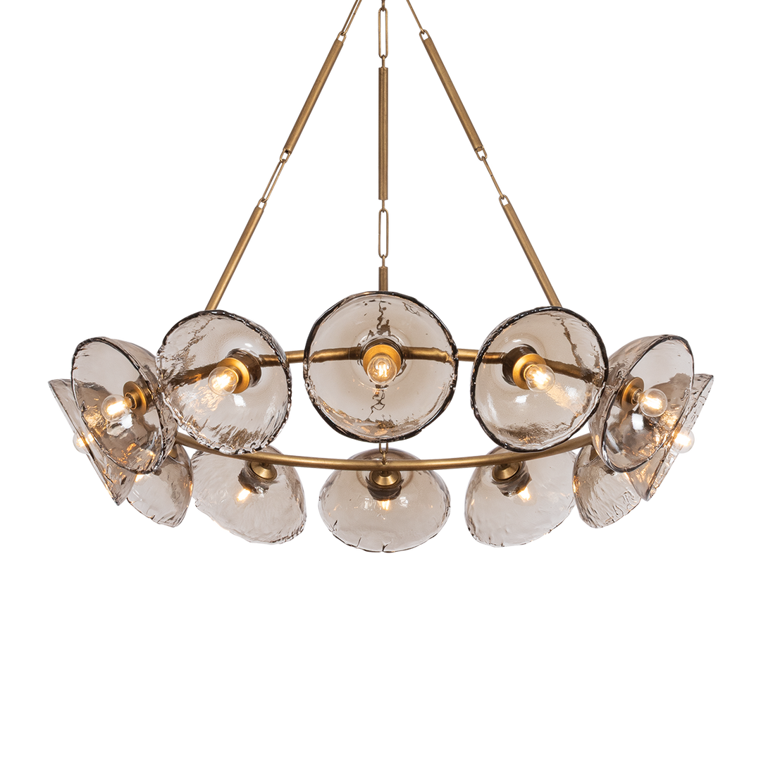 Diego 12-Light Chandelier, Patina Gold Leaf by Troy Lighting - product view