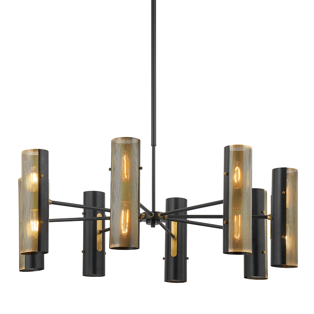 Mikka 16-Light Chandelier, Patina Brass and Soft Black by Troy Lighting - product view