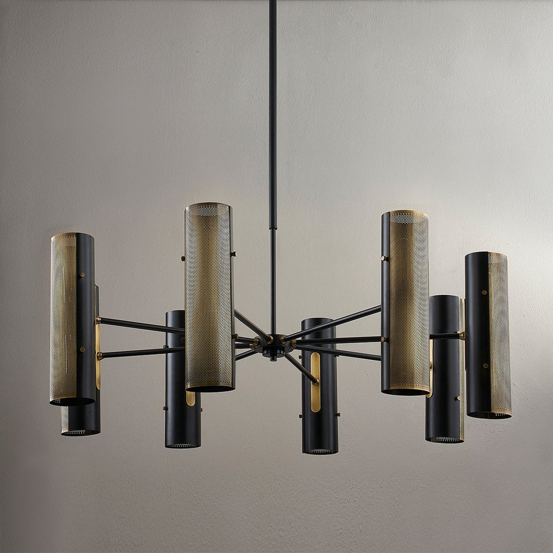 Mikka 16-Light Chandelier, Patina Brass and Soft Black by Troy Lighting - view 2
