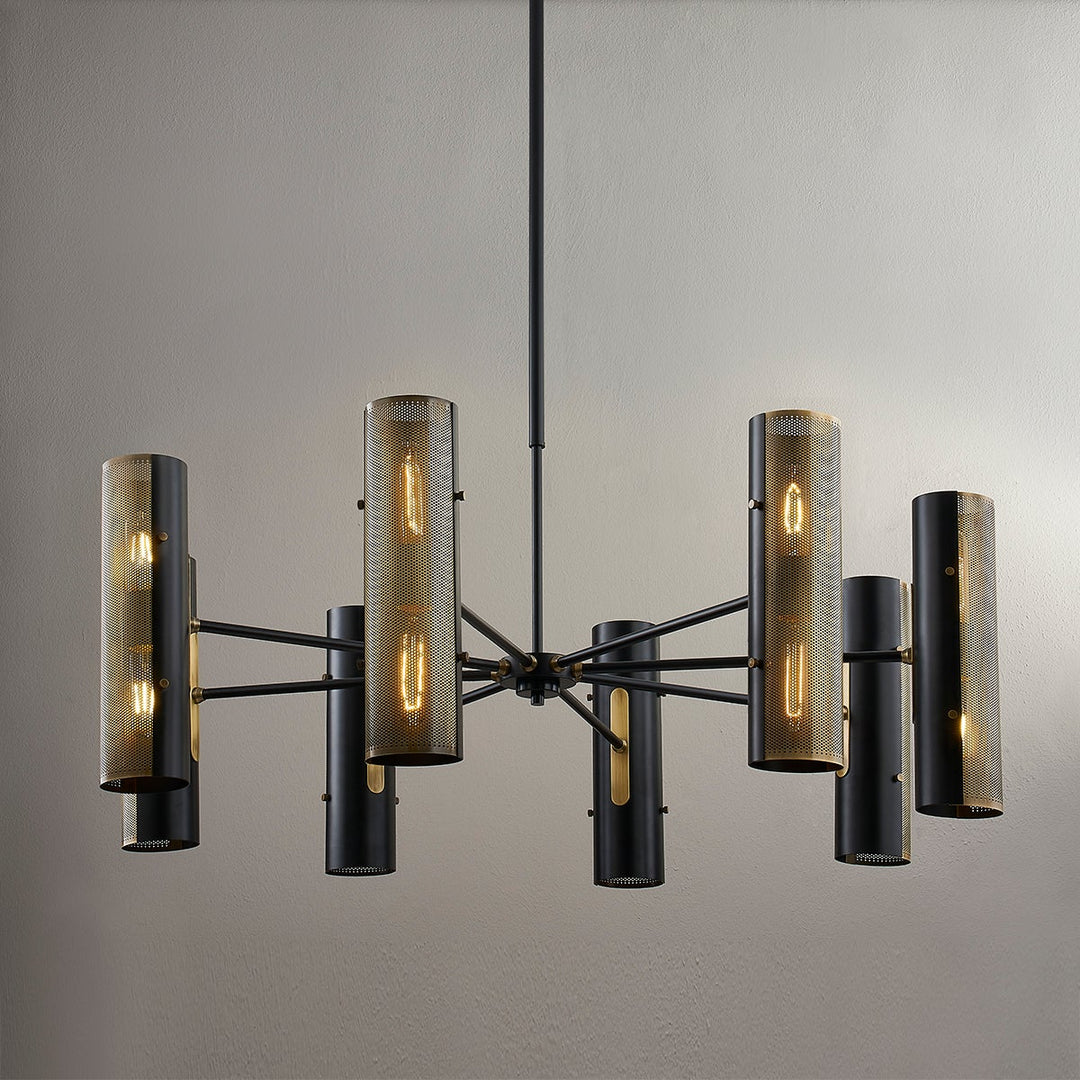 Mikka 16-Light Chandelier, Patina Brass and Soft Black by Troy Lighting - view 3