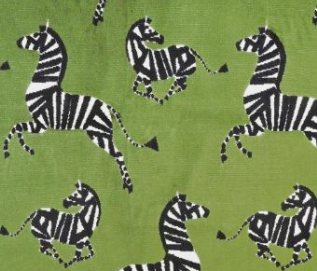 Farlowe Emerald zebra velvet throw pillow fabric detail by Decor Fifty-Five - Whats New Furniture Portland OR