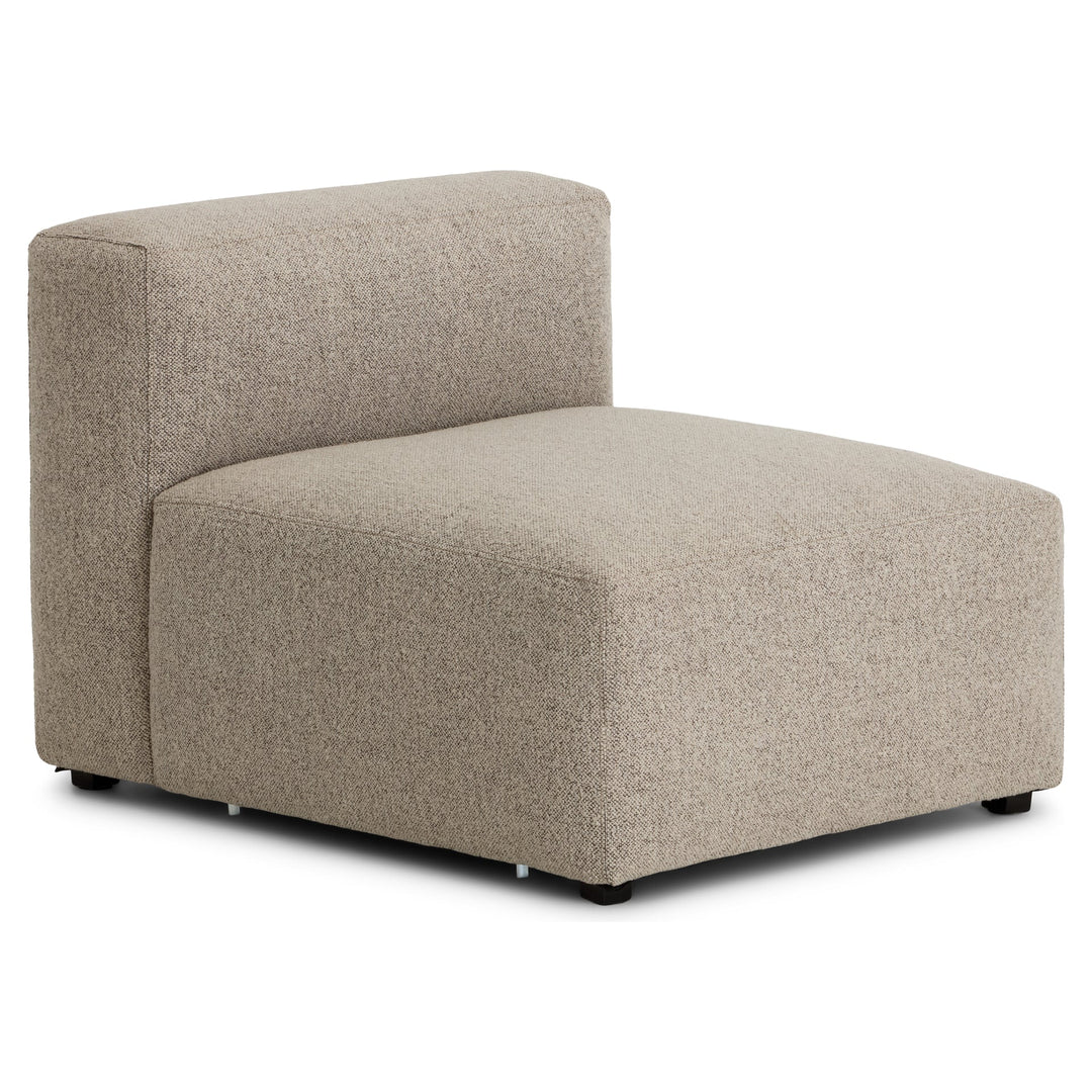 Fenway armless chair module in Crush Taupe - individual modular sectional piece - Whats New Furniture Portland OR