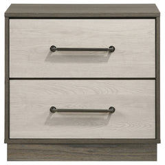 Fenwick 2-drawer Nightstand Bedside Table Grey Oak - What&