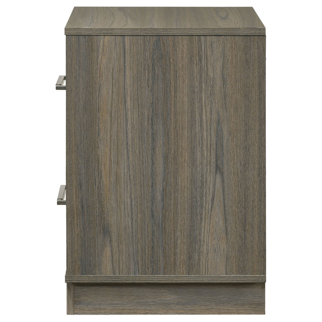 Fenwick 2-drawer Nightstand Bedside Table Grey Oak - What&