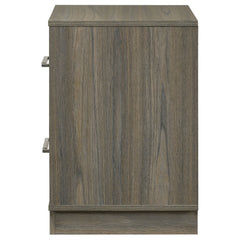 Fenwick 2-drawer Nightstand Bedside Table Grey Oak - What&