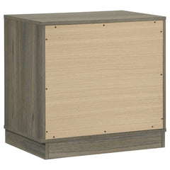 Fenwick 2-drawer Nightstand Bedside Table Grey Oak - What&