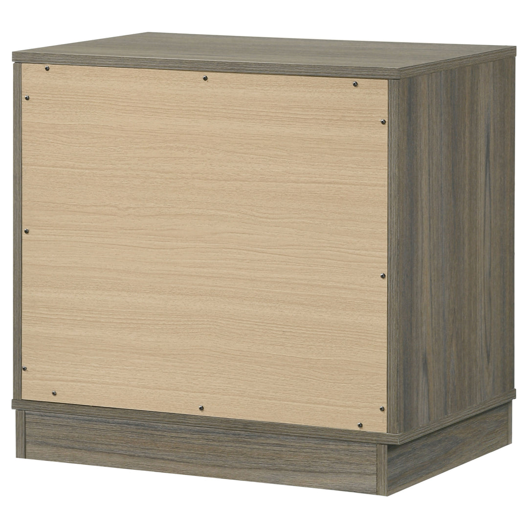 Fenwick 2-drawer Nightstand Bedside Table Grey Oak - What&