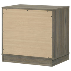 Fenwick 2-drawer Nightstand Bedside Table Grey Oak - What&