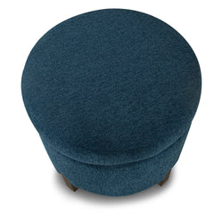 Fernhill Pouf Storage Ottoman in Blue top-down view - storage pouf ottoman private label - Whats New Furniture Portland OR