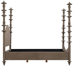Ferret Weathered Bed in Mahogany side angle - weathered poster bed by Noir Trading - Whats New Furniture Portland OR