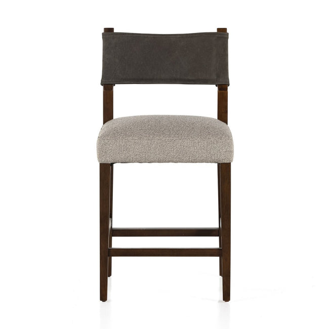 Ferris Counter Stool in Nubuck Charcoal - counter-height stool by Four Hands - Whats New Furniture Portland OR