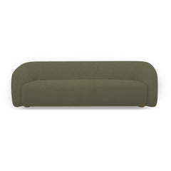 Finn 3-Seater Sofa in Pasha Army fabric - front view - mid-century modern sofa - Whats New Furniture Portland OR