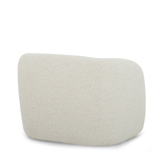 Finn Armchair in Fawn detail view - sculptural barrel chair - Whats New Furniture Portland OR