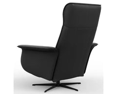 Finn Large Power Recliner w/Battery in leather corner detail - Norwegian power recliner by Fjords - Whats New Furniture Portland OR