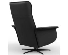 Finn Large Power Recliner w/Battery in leather lifestyle setting - Norwegian power recliner by Fjords - Whats New Furniture Portland OR