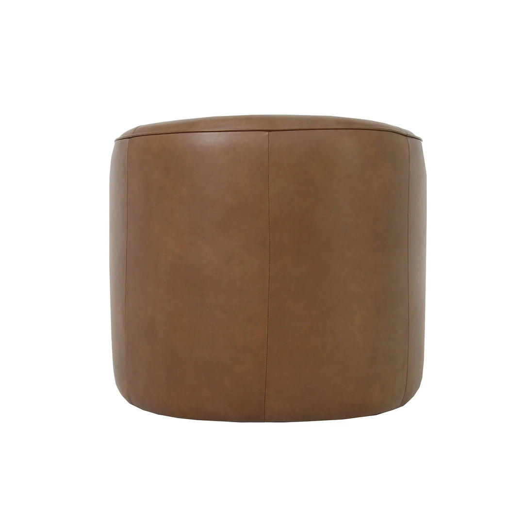 Fireside Swivel Club Chair in Antique Sienna back view - leather swivel club chair by LH Imports - Whats New Furniture Portland OR