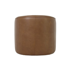 Fireside Swivel Club Chair in Antique Sienna back view - leather swivel club chair by LH Imports - Whats New Furniture Portland OR