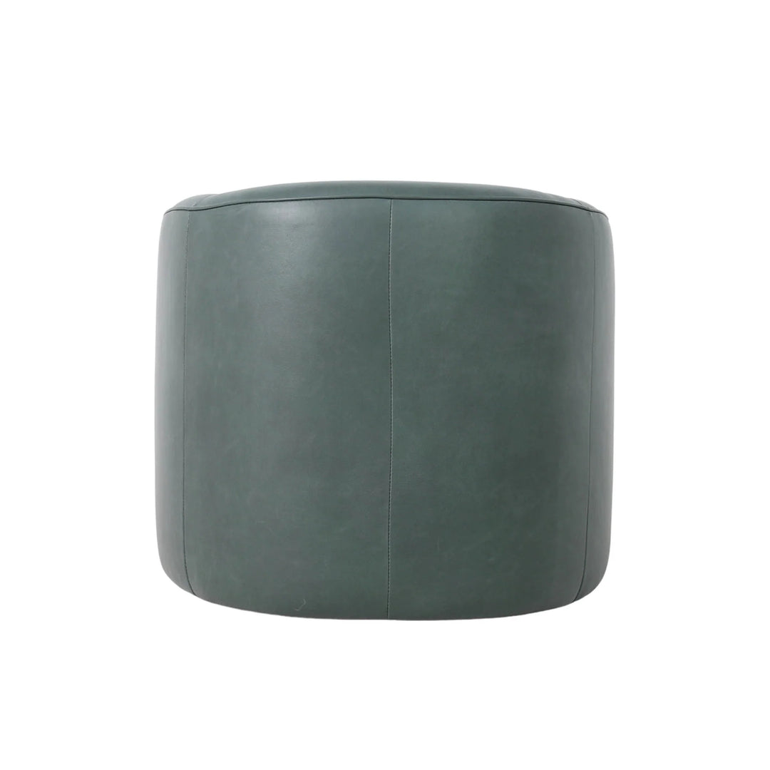 Fireside Swivel Club Chair in Deep Moss back view - leather swivel club chair by LH Imports - Whats New Furniture Portland OR