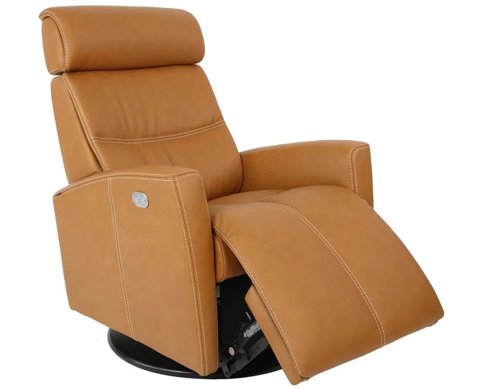 Fjords Milan Quickship Large Recliner, AL Brown by Fjords detail view 2 - Whats New Furniture Portland OR