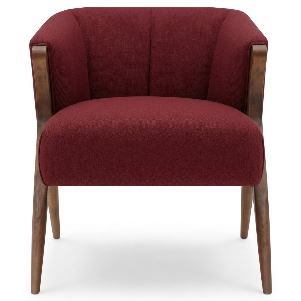 Florence Accent Chair in Havana Maroon configuration shot - mid-century accent chair by NPD - Whats New Furniture Portland OR