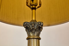 Fluted Brass Lamp detail view 2 - Whats New Furniture - Portland, Oregon