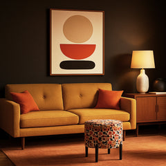 Footstool with New Pendleton Upholstery detail view - Whats New Furniture - Portland, Oregon