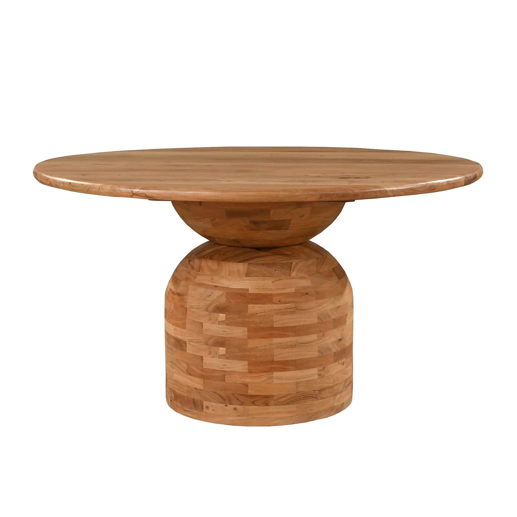 Form Round Dining Table in Warm Walnut - round acacia dining table by LH Imports - Whats New Furniture Portland OR