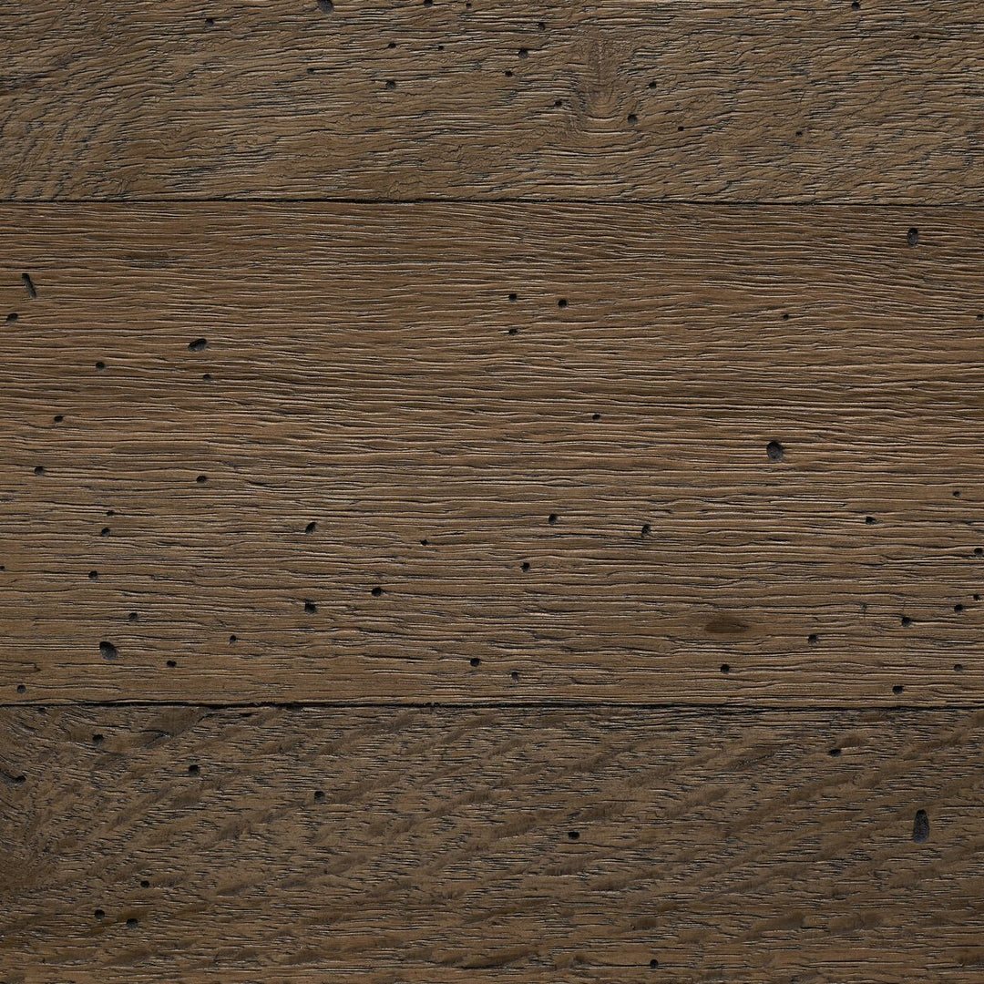 Abaso End Table in Rustic Wormwood Oak detail view - Whats New Furniture Portland OR