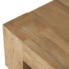 Abaso Rectangular Coffee Table in Rustic Wormwood Oak detail view 6 - Whats New Furniture Portland OR
