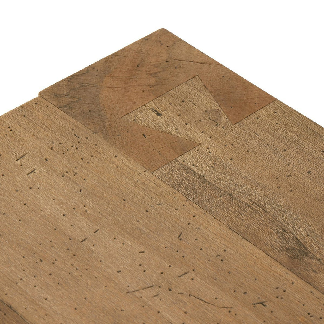 Abaso Rectangular Coffee Table in Rustic Wormwood Oak detail view 5 - Whats New Furniture Portland OR