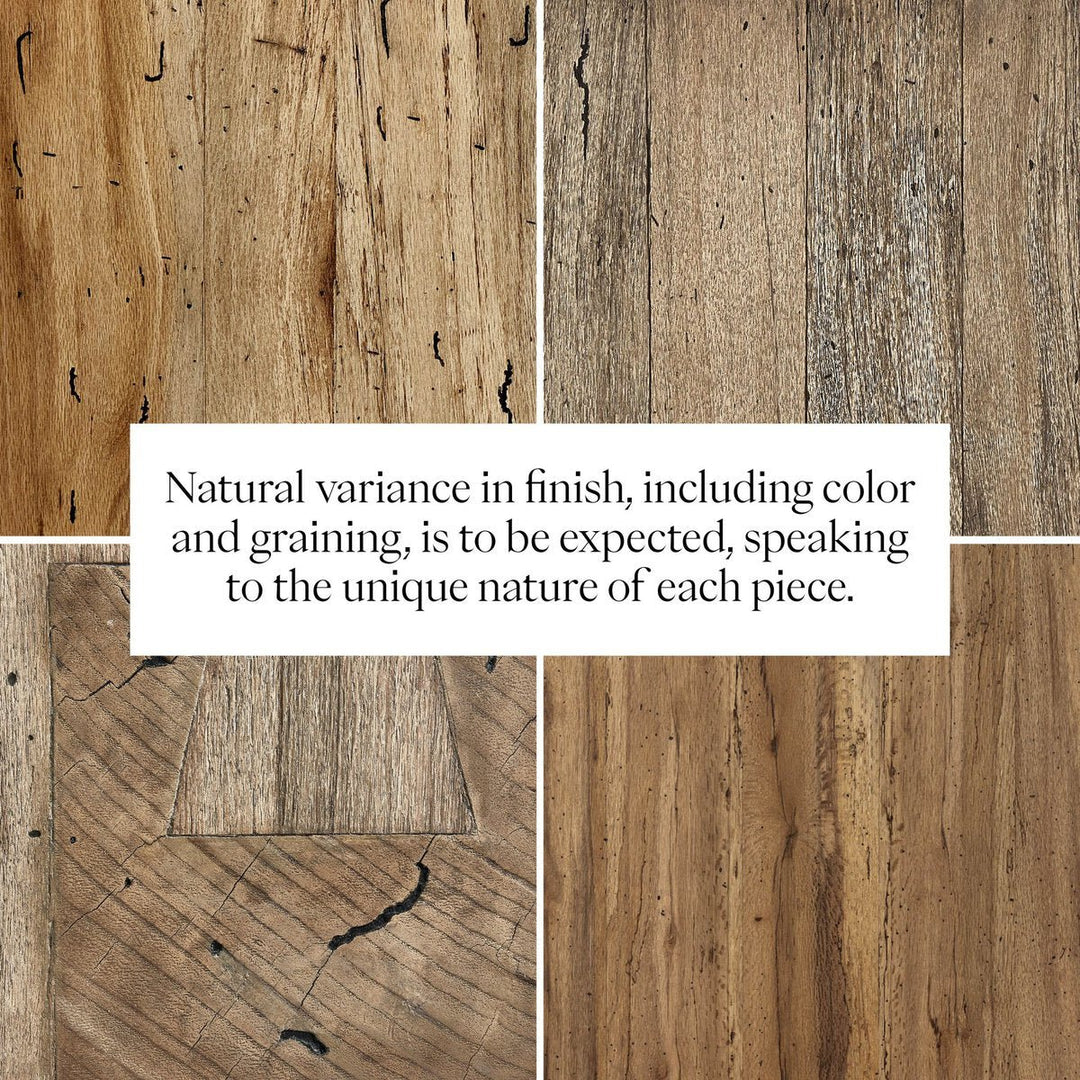 Abaso Rectangular Coffee Table in Rustic Wormwood Oak detail view 2 - Whats New Furniture Portland OR