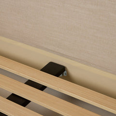 Aidan Slipcover Bed in Savoy Parchment fifth detail view - Whats New Furniture Portland OR