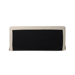 Aidan Slipcover Bed in Savoy Parchment fourth detail view - Whats New Furniture Portland OR