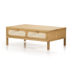 Allegra Coffee Table in Honey Oak - storage coffee table by Four Hands - Whats New Furniture Portland OR