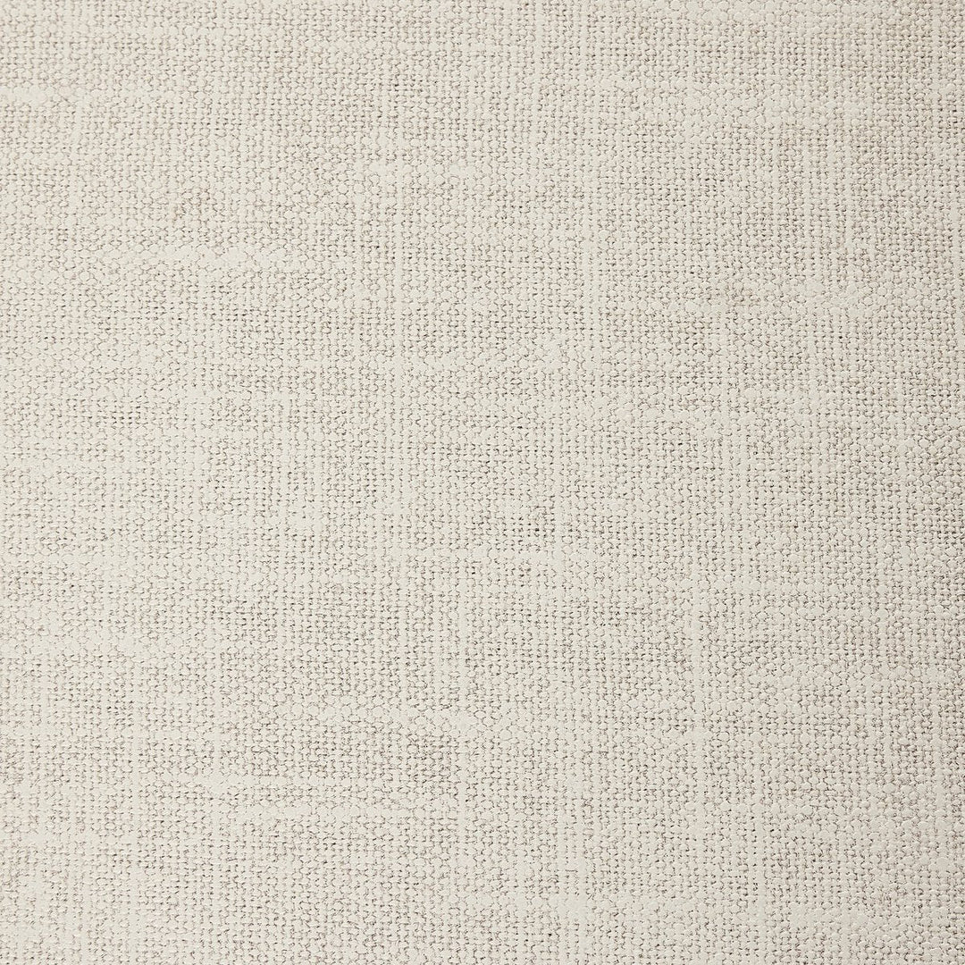 Amelia Oval Nightstand in Ivory Painted Linen drawer front detail view - Whats New Furniture Portland OR