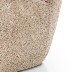 Amelie Chair in Beige Shearling detail view - Whats New Furniture Portland OR