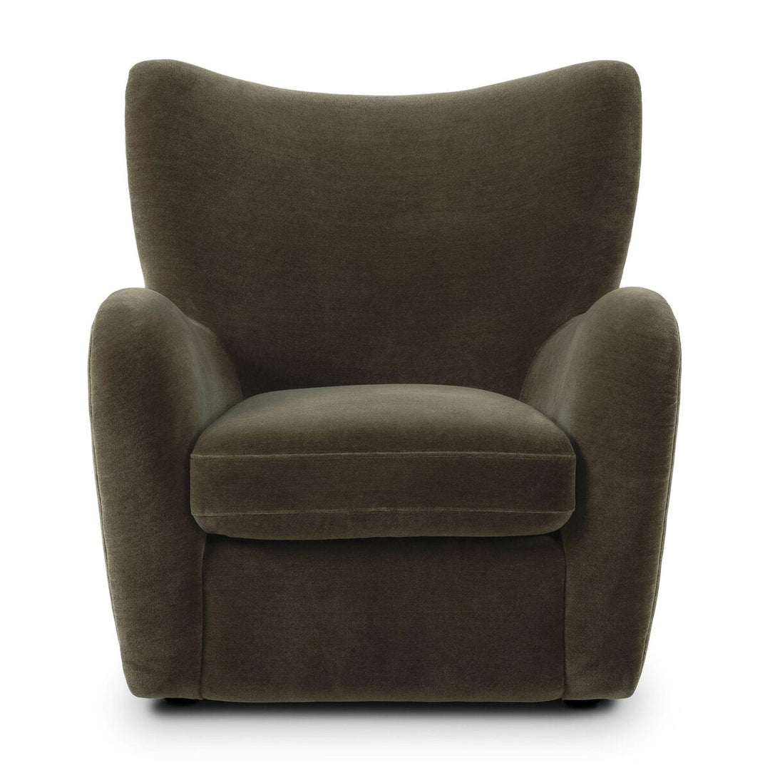 Amelie Chair in Monte Olive front studio view - Whats New Furniture Portland OR